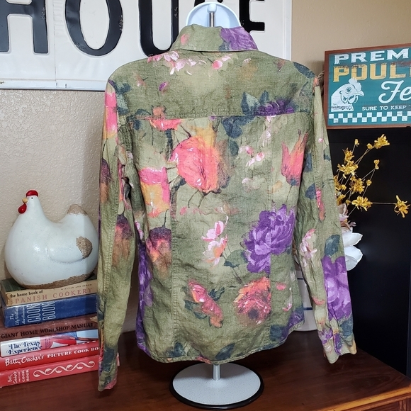 Chico's 100% Linen Top SIZE 0 - Picture 2 of 4